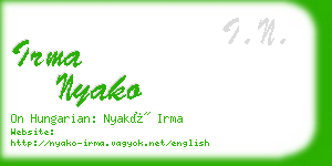 irma nyako business card